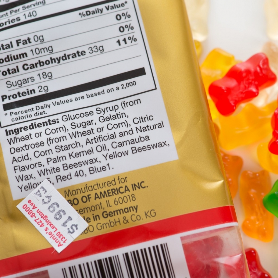 Haribo Gold-Bears Gummy Bears Label 2016